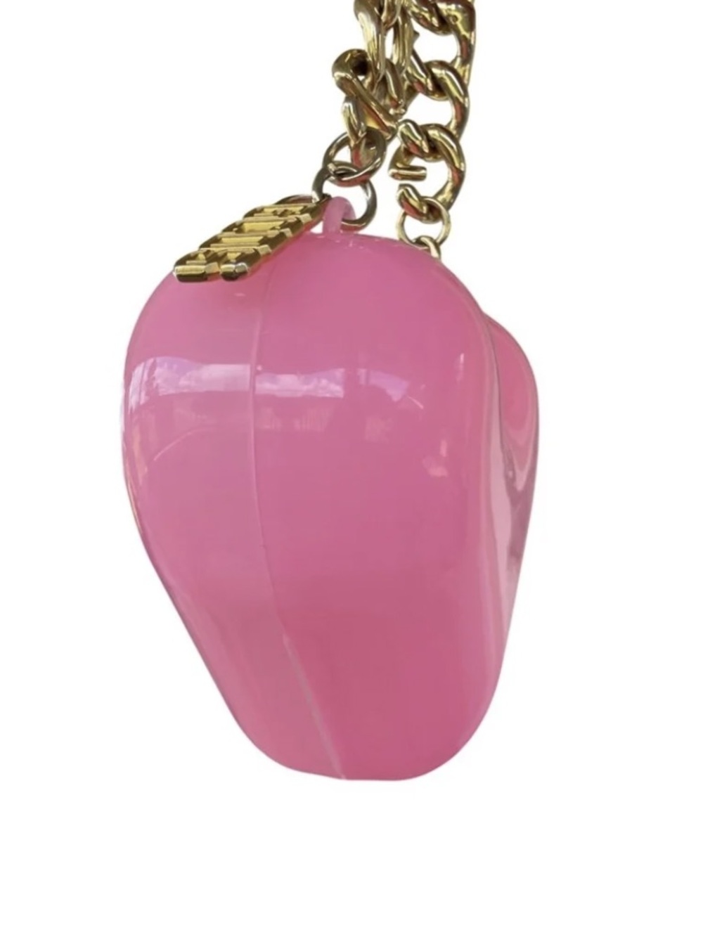 **SUPER RARE/ HTF** GCDS Pink Acrylic Hard Case Bag w/ Gold Hardware **EUC** - Picture 3 of 11